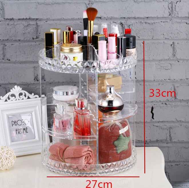 Diamond Wave Makeup Organizer for Effortless Beauty Storage