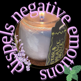 Candle with text &