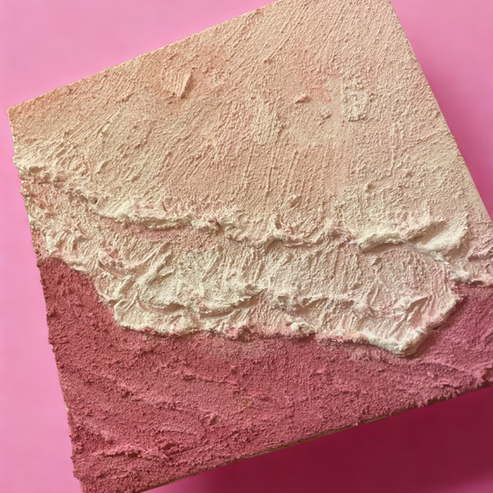 Textured Pink Ocean Box canvas art