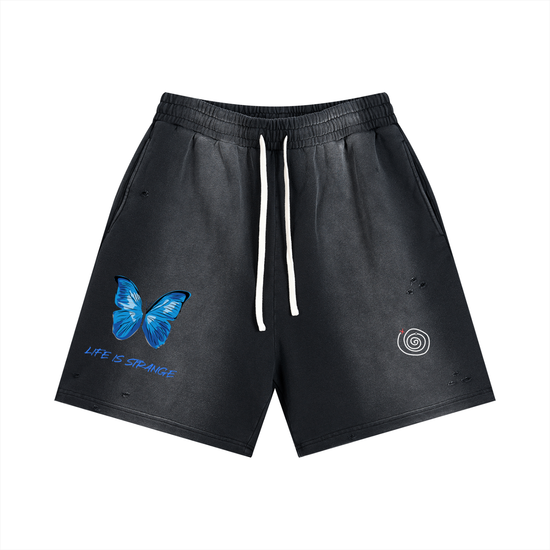 Sun Fade Distressed Shorts