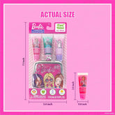 Townley Girl Barbie Plant-Based Juicy Tube 3-Piece Set with Granny Bag – Kids Cosmetics