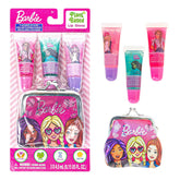 Townley Girl Barbie Plant-Based Juicy Tube 3-Piece Set with Granny Bag – Kids Cosmetics