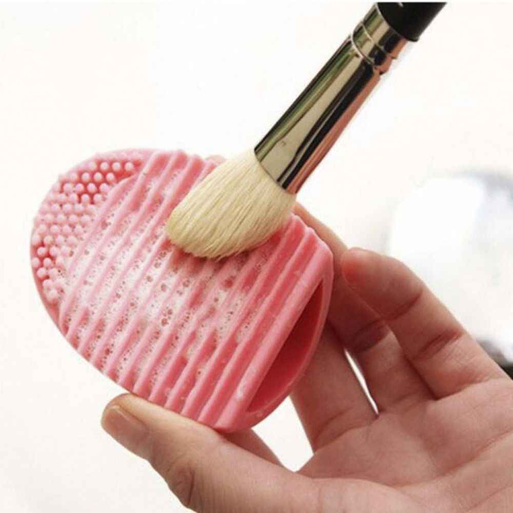 Premium Silicone Makeup Brush Cleaner - Pink/Purple Egg Sponge